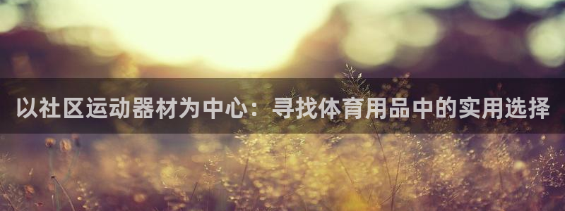 哈哈体育是干嘛的公司:以社区运动器材为中心:寻找体育用品中的